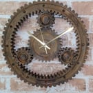 Rusting Gear Box Wall Clock