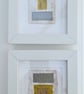 Colourful Combinations Grey Yellow Handstitched Geometric Art Pictures - Image 8