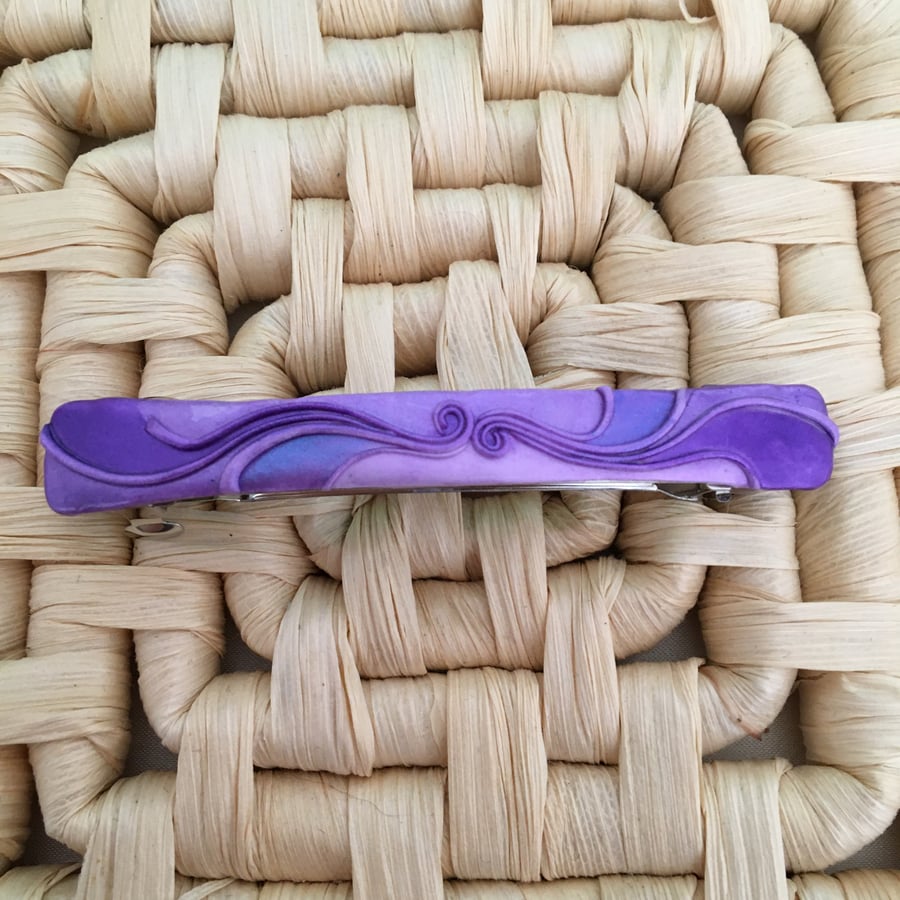 Hair Slide in Purple, Lavender and Lilac