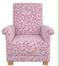 Girls Pink Floral Fabric Chair Armchair Kids Nursery Flowers Pink Lilac Bedroom