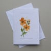 greetings card hand painted floral blank card ( ref F 453.A5 )