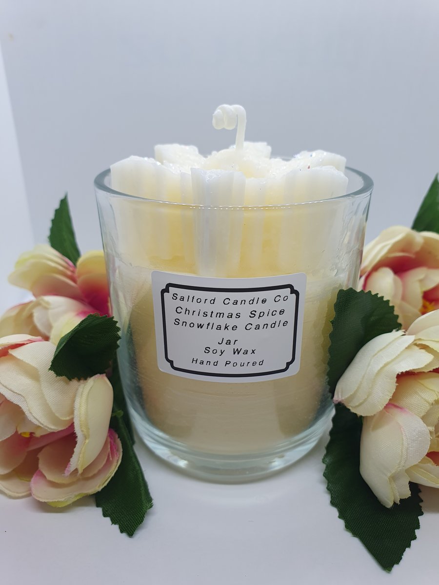 Snowflake Jar Candle 