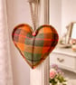 A Harris Tweed Heart shaped hanging ornament 