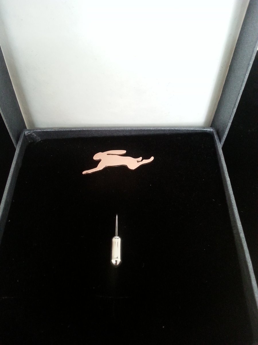 Copper Hare pin
