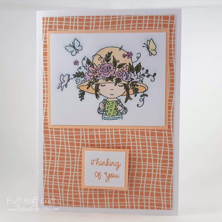 Handmade thinking of you card - time for tea