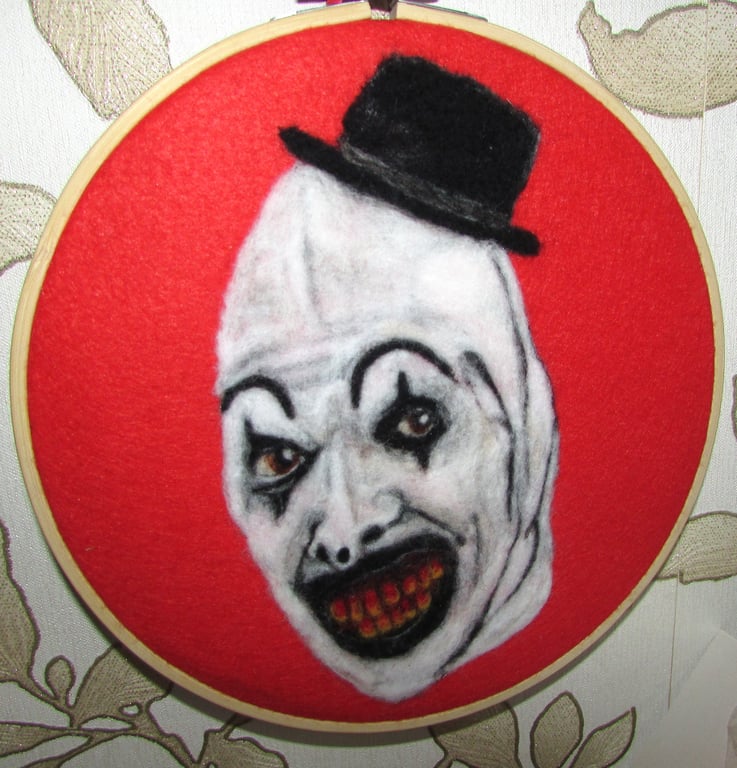  Needle Felted Horror Character Art  Spooky Handmade Picture