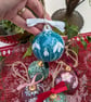 Snowdrop hand-painted ceramic Christmas bauble - Image 3