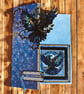 Handmade 3D Raven Card – Hand Cut Gothic Stained Glass Style Greeting Card
