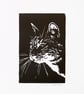 Cat Linocut - Image 2