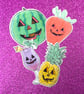 Summerween Stickers - Set Of 4 - Jack-o'-lantern Halloween Fruits