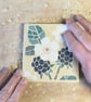 Mosaic Floral Art - Blackberry Mosaic Wall Plaque in Pale Yellow - Image 10