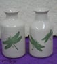 Stoneware bud vase with one or two dragonfly decorations - Image 2