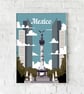 Mexico travel print, Mexico retro city print, Mexico travel poster, gift - Image 5