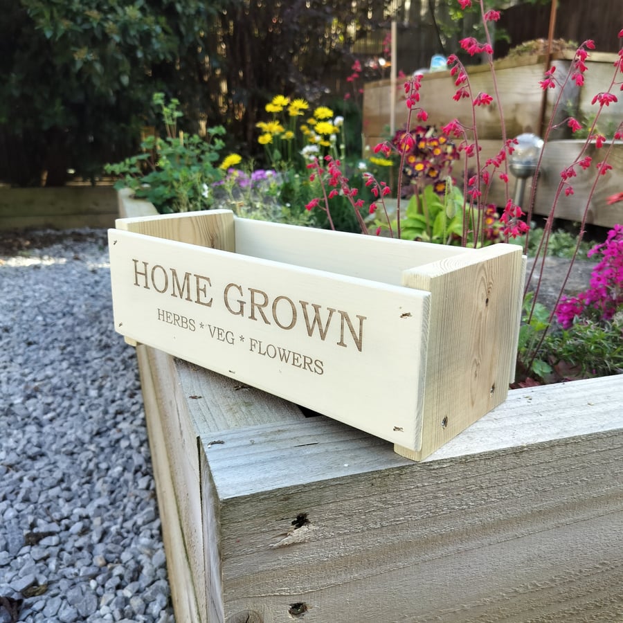 Handmade Wooden Kitchen Garden Planter Box. Herb Garden.