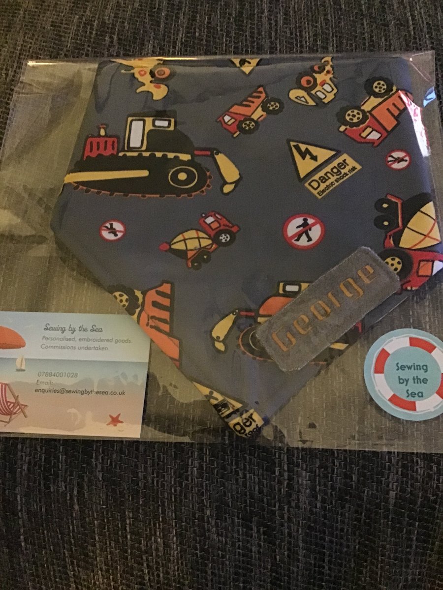 Custom order personalised baby bandana 