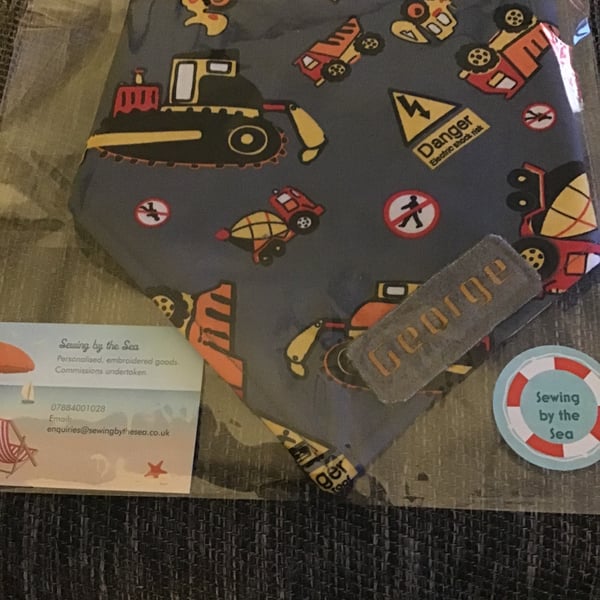 Custom order personalised baby bandana 
