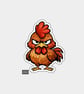 Funny Snarky Vinyl Sticker For Adults - Grumpy Chicken