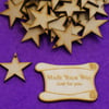 MDF Star one hole 3cm - 40 x Laser cut wooden shape