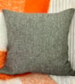Tweed Scatter Cushion with Pad, Grey 46x46cm