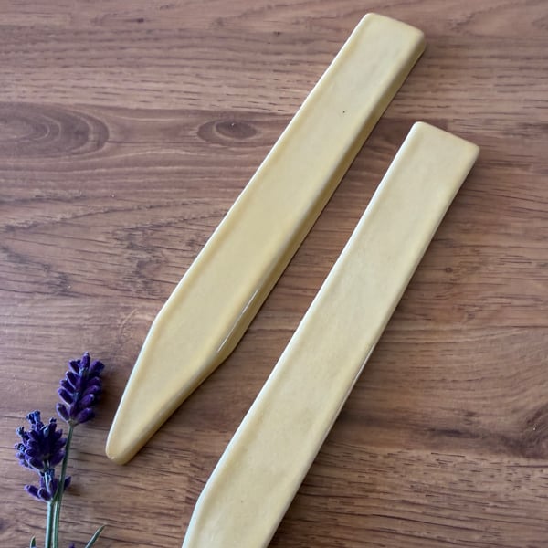 Ceramic Yellow Plant Markers 