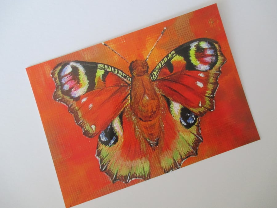 Butterfly Postcard Art Print from Painting Small Picture