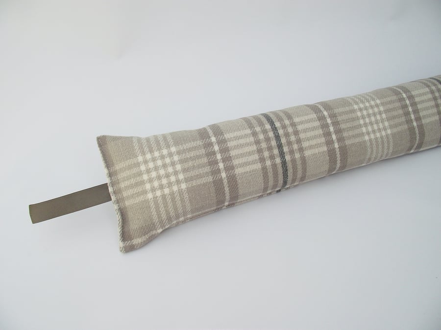 Versatile Stirling Check Fabric Draught Excluder 1.9kg heavyweight