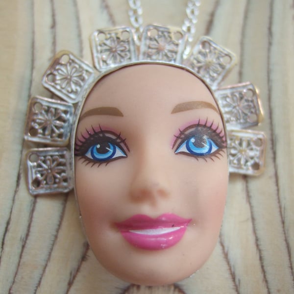 Sterling Silver Doll Face Pendant No. 2