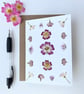 Handmade Real Pressed Roses Greeting Card, Birthday, Wedding, Anniversary  - Image 1