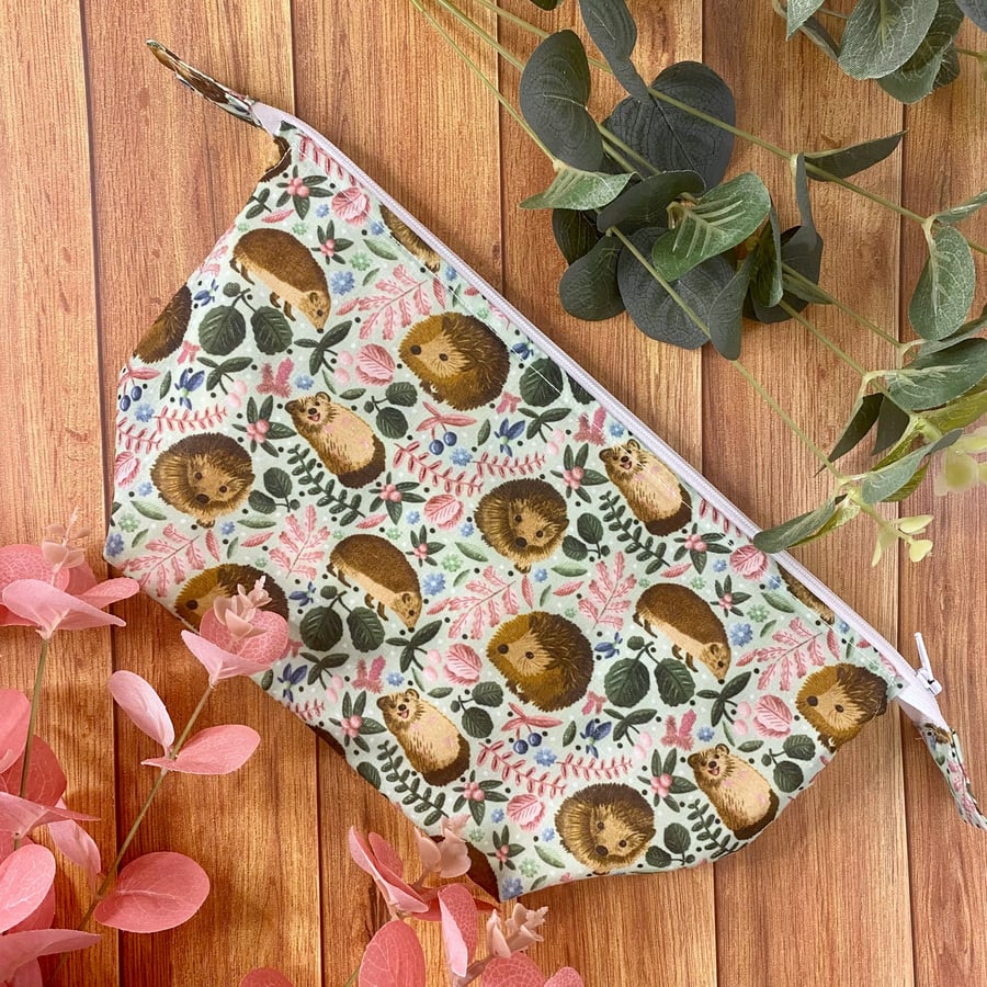 Handmade Hedgehog Makeup Bag - Perfect Gift for Hedgehog Lovers