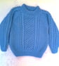 Cable Pattern Child's Jumper with Round Neck, Children's Clothes, Winter Jumper