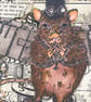 Steampunk mouse with wings greetings card - Image 5