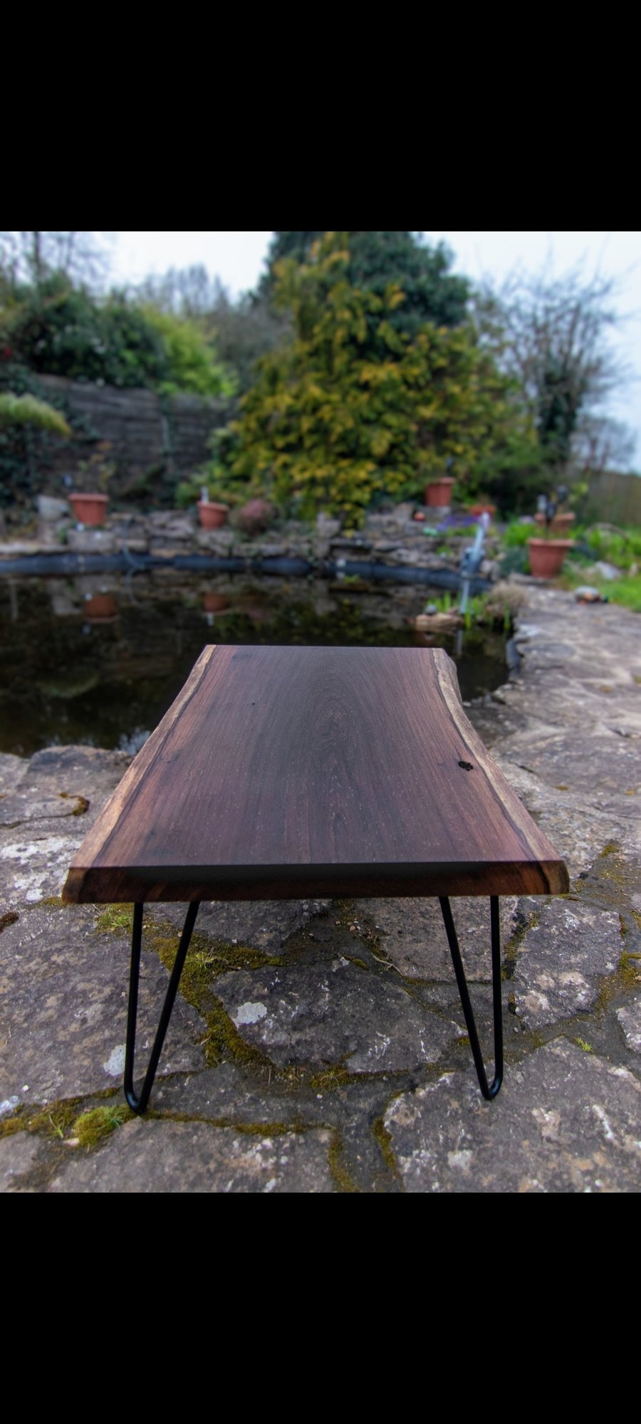 Panga panga African hardwood live edge coffee table