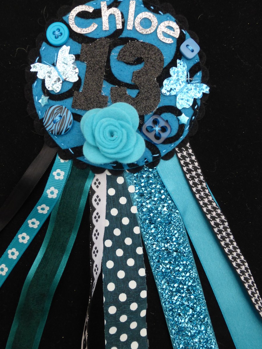 Birthday badge-Rosette Teenager