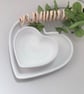 Set of 2 Large & Small Grey Heart Trinket Trays - Image 2