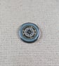 Journey Far, Wander Free - Travel Themed Badge - Large Resin Topped Pin Badge  - Image 1