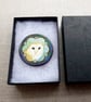 Barn Owl ceramic brooch by Valerie Greeley - Image 2