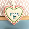 Small Ceramic heart decoration Swear words 