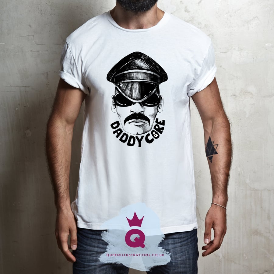 DADDY CORE,  fun gay T-shirt, perfect prank gift or Pride and club outfit