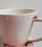 Handmade Ceramic Robin Cup with Birdprints and Musical Notes Made TO ORDER
