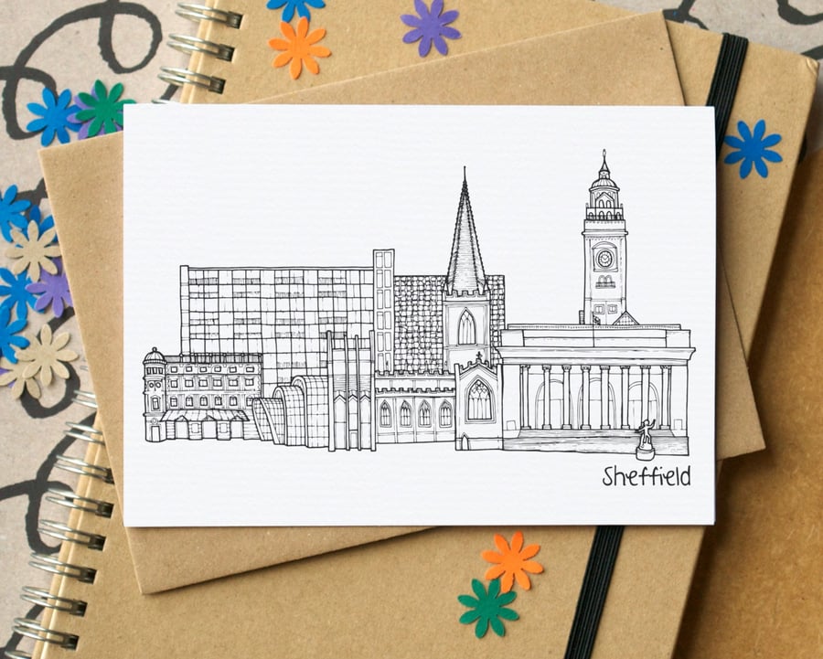 Sheffield Skyline Greetings Card