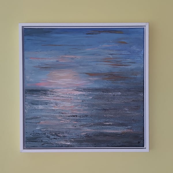 Shimmering Sea, bright and colourful early morning seascape