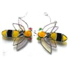  Bee Suncatcher Stained Glass Bumble Queen 