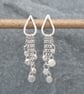 Sterling silver chandelier earrings, long silver earrings, statement earrings - Image 3