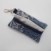 Key ring tissue tidy for tissues or face mask in William Morris fabric.