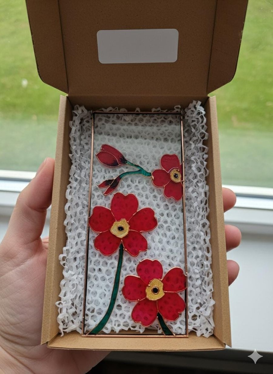 Glass painting wall hanging flowers festive decoration