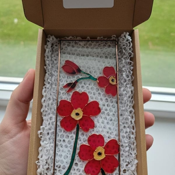 Glass painting wall hanging flowers festive decoration