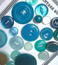 21 Vintage Turquoise Buttons - Image 2