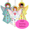 PDF Felt Angel Ornament Sewing Pattern