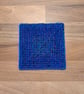 Coaster with anti-slip feet - blue, purple, and green mix (Pattern 1) - Image 1