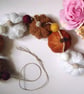 Pumpkin and Felt Ball Garland, 225cm, Autumnal shades, Halloween Decor,